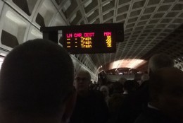 Metro said there is no service between the Eastern Market and L'Enfant Plaza stations because of a track problem near the Federal Center SW station. (Courtesy of Mike Marks)