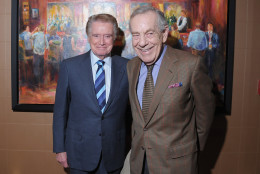 NEW YORK, NY - APRIL 10:  TV personality 
Regis Philbin (L) and correspondent Morley Safer  attend the after party for the "Veep" screening at Porter House on April 10, 2012 in New York City.  (Photo by Michael Loccisano/Getty Images)