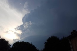 Storm clouds in Middleburg, Virginia on June 16, 2016. (Courtesy Suzi Tzaferis)