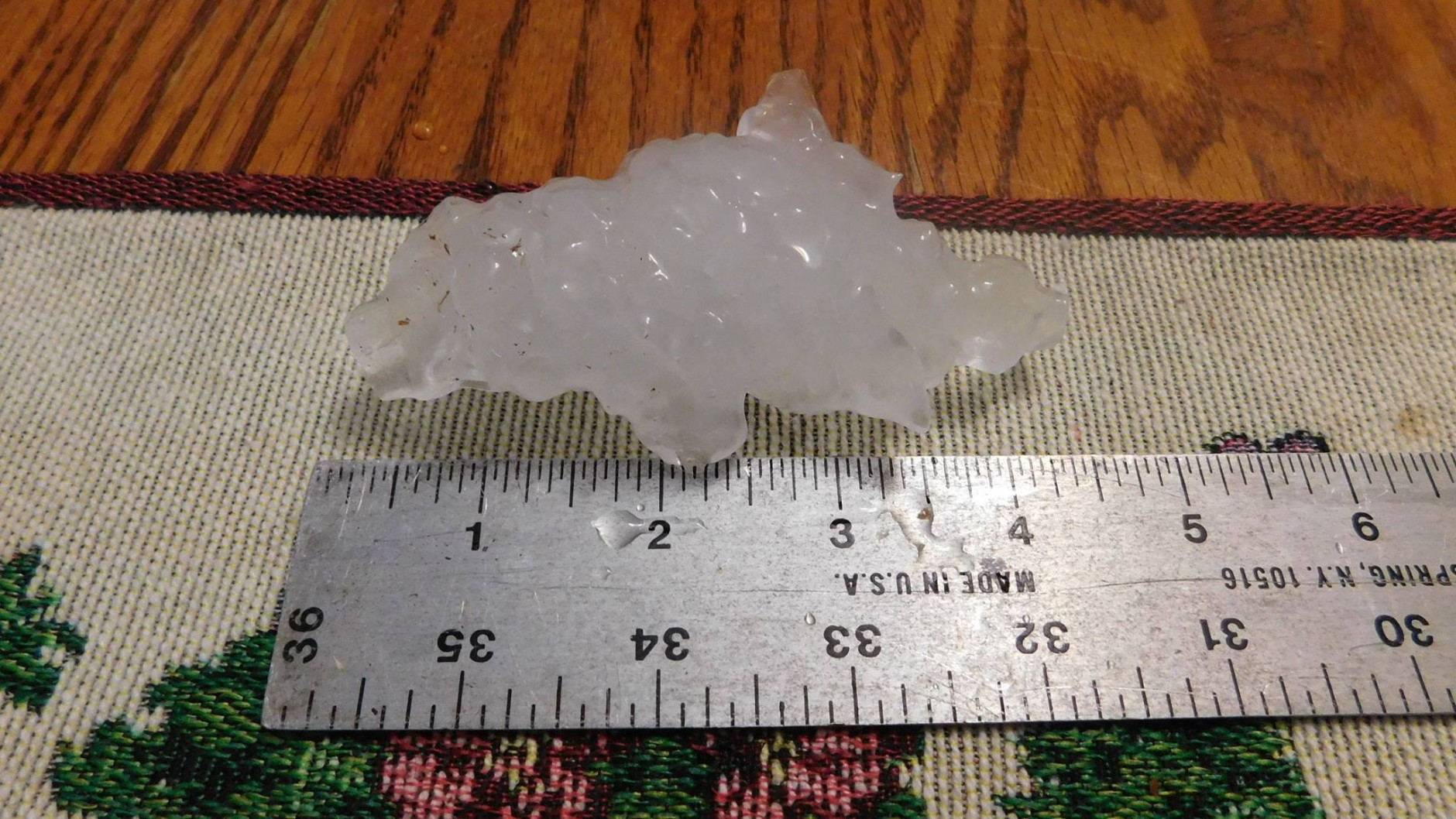 Hail in Maryland on June 21, 2016. (Courtesy Shelly Rencher)