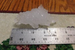 Hail in Maryland on June 21, 2016. (Courtesy Shelly Rencher)
