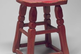 The corner stool from Dundee's 5th St. Gym, where Muhammad Ali trained. The stool is an item in the National Museum of American History and Culture's collection. (Courtesy Collection of the Smithsonian National Museum of African American History and Culture)