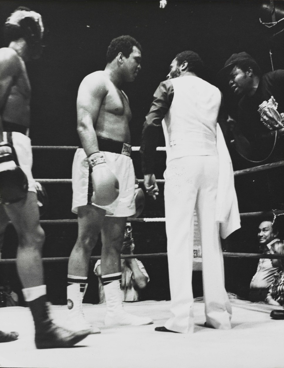 This photograph of Muhammad Ali, circa 192-1981, is on display at the Smithsonian National Museum of African American History and Culture. (Milton Williams/Smithsonian National Museum of African American History and Culture)