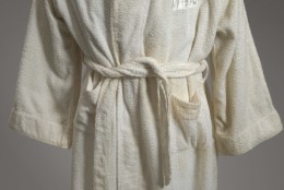 The 1964 training robe worn by Muhammad Ali at the 5th Street Gym where he once trained. (Courtesy Collection of the Smithsonian National Museum of African American History and Culture)