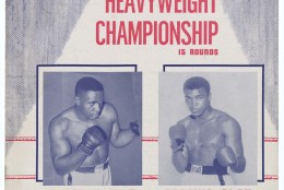 Official souvenir program of the World Heavyweight Championship of Sonny Liston versus Cassius Clay (Muhammad Ali). (Courtesy Collection of the Smithsonian National Museum of African American History and Culture) 