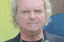 Joey Kramer of Aerosmith, speaks at the Aerosmith news conference announcing the 2012 Global Warming Tour, Wednesday, March 28, 2012, at The Grove, in Los Angeles. The Global Warming Tour will play 18 markets beginning on June 16, 2012, in Minneapolis. (AP Photo/Katy Winn)