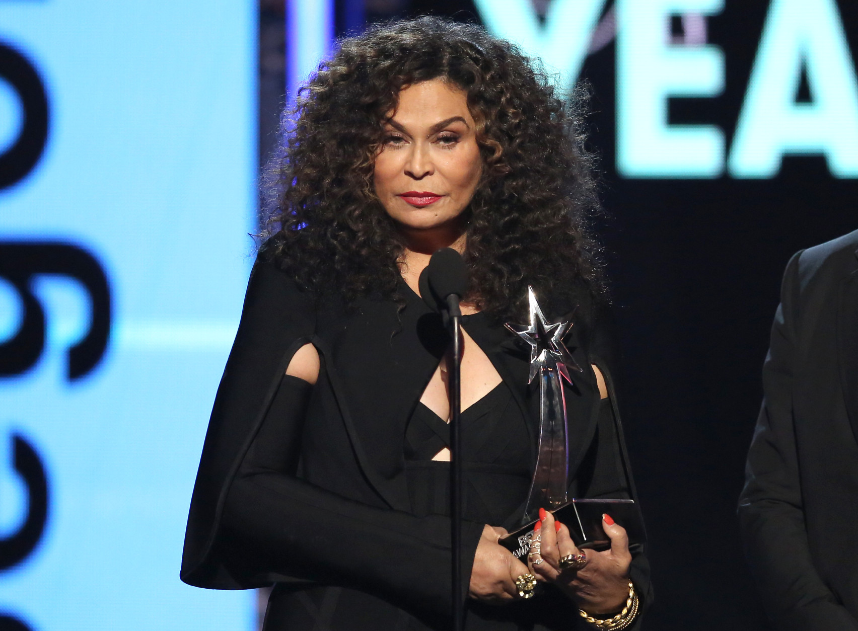 Tina Knowles accepts the award for video of the year on behalf of Beyonce for Formation at the BET Awards at the Microsoft Theater on Sunday, June 26, 2016, in Los Angeles. (Photo by Matt Sayles/Invision/AP)