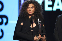 Tina Knowles accepts the award for video of the year on behalf of Beyonce for Formation at the BET Awards at the Microsoft Theater on Sunday, June 26, 2016, in Los Angeles. (Photo by Matt Sayles/Invision/AP)