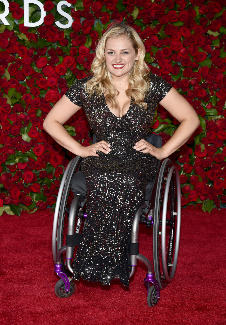 Ali Stroker arrives at the Tony Awards at the Beacon Theatre on Sunday, June 12, 2016, in New York. (Photo by Charles Sykes/Invision/AP)