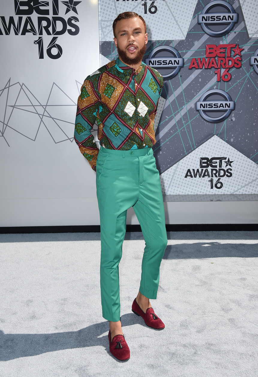 Jidenna arrives at the BET Awards at the Microsoft Theater on Sunday, June 26, 2016, in Los Angeles. (Photo by Jordan Strauss/Invision/AP)