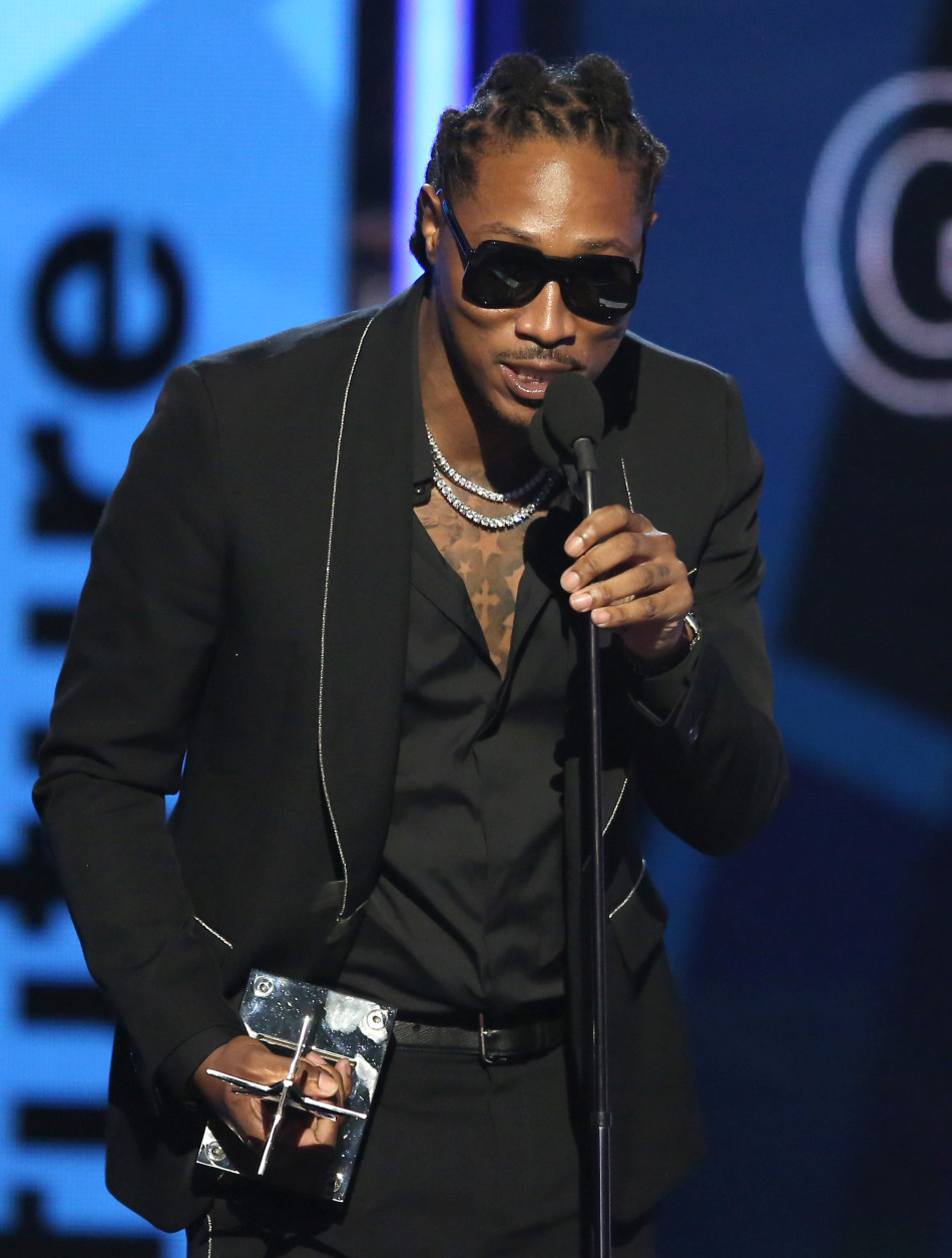 Future accepts the award for best group at the BET Awards at the Microsoft Theater on Sunday, June 26, 2016, in Los Angeles. (Photo by Matt Sayles/Invision/AP)