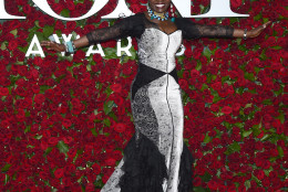 Akosua Busia arrives at the Tony Awards at the Beacon Theatre on Sunday, June 12, 2016, in New York. (Photo by Charles Sykes/Invision/AP)