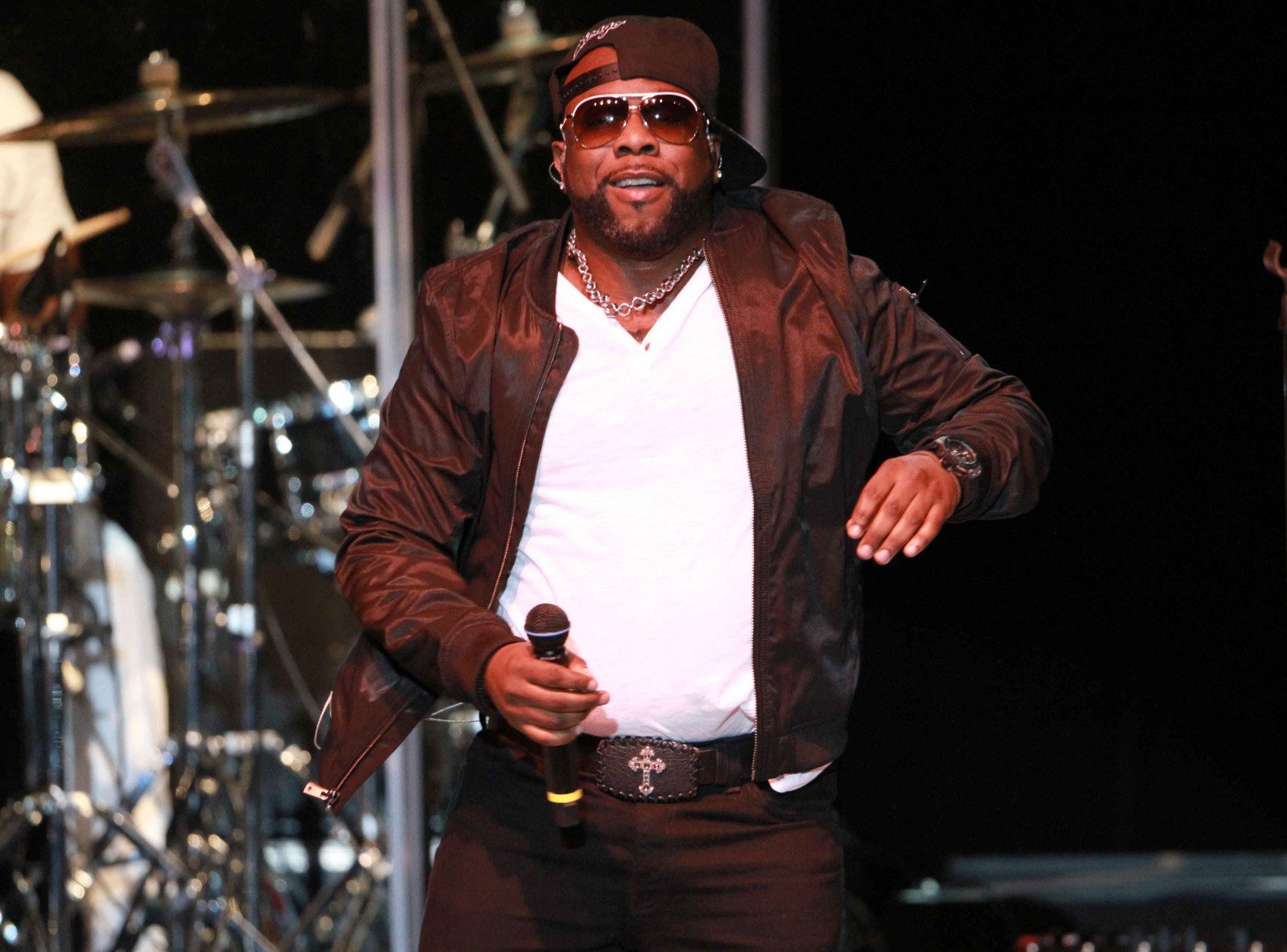 Nathan Morris with Boyz II Men performs at Chastain Park Amphitheater on Friday, August 28, 2015, in Atlanta. (Photo by Robb D. Cohen/Invision/AP)