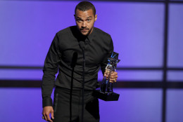 Jesse Williams accepts the humanitarian award at the BET Awards at the Microsoft Theater on Sunday, June 26, 2016, in Los Angeles. (Photo by Matt Sayles/Invision/AP)