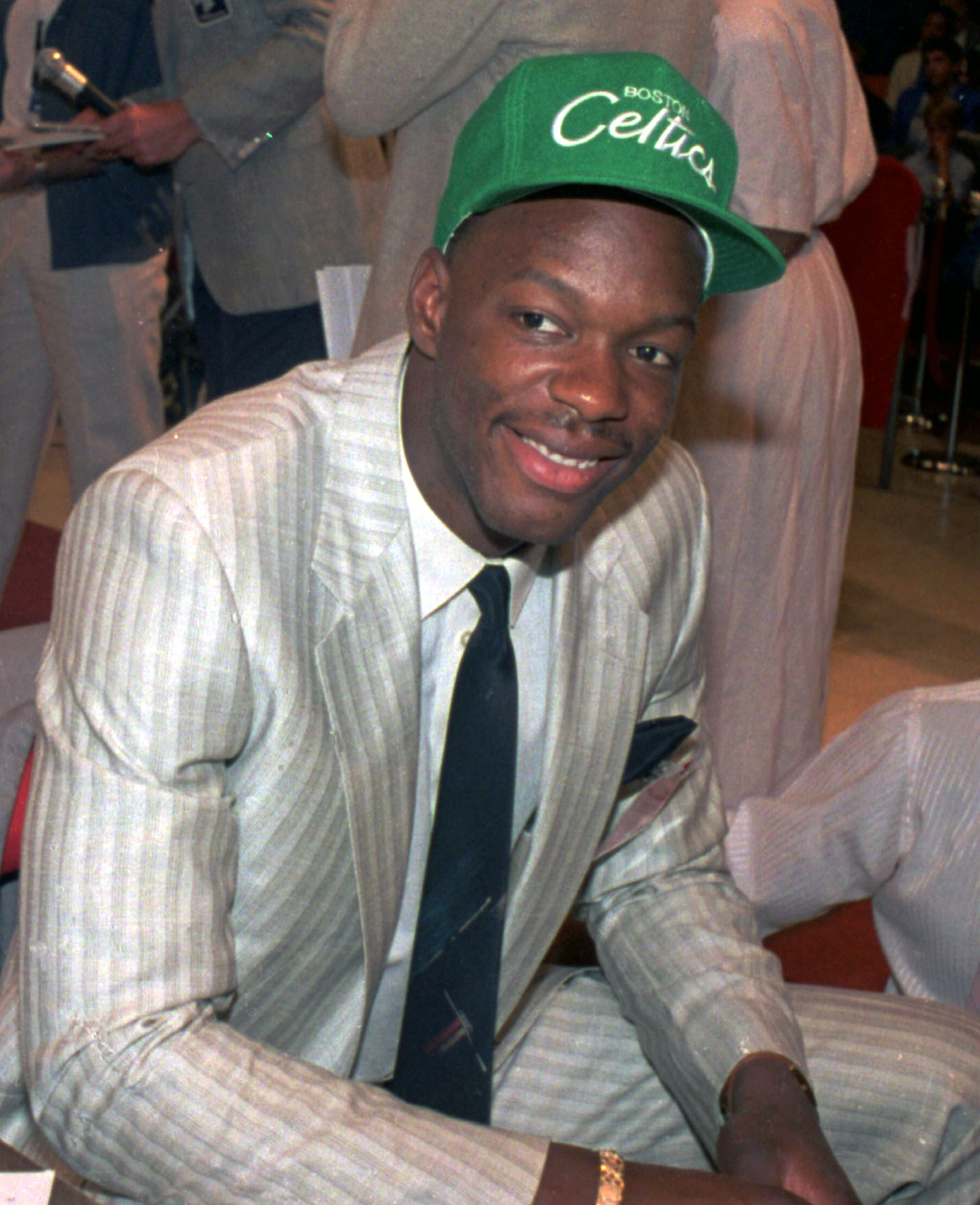 Len Bias wears a Boston Celtics hat after being selected as the No. 2 pick in the NBA draft in New York, June 17, 1986. Two days later, on June 19, Bias died of a cocaine overdose in a Maryland dormitory room during a party to celebrate his success. Bias' death changed the way the nation perceived cocaine, shattered the Celtics' dream of remaining among the NBA's elite and sent the Maryland athletic program into a tailspin that lasted nearly a decade. When he completed his extraordinary basketball career at the University of Maryland, the only question surrounding Len Bias was whether he would dominate the NBA in the same fashion he ruled the Atlantic Coast Conference. Twenty years later, many still wonder (AP Photo/File)
