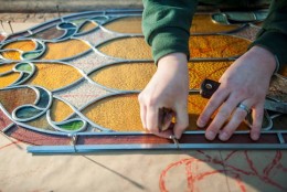 Pennsylvania craftsmen restored every stained glass panel in the former Way of the Cross Church. (Courtesy Urban Place) 