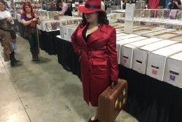 Victoria, dressed as Carmen Sandiego, says people keep telling her "I've been searching for you,for years." (WTOP/Mike Murillo)