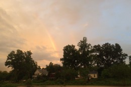 Post-storm rainbow in Annapolis (WTOP/Meg Schweitzer)