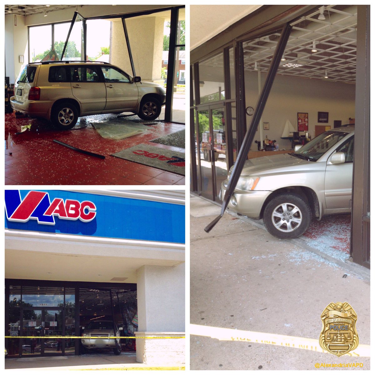 Man crashes car into Alexandria liquor store