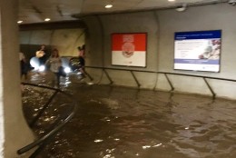 Metro’s Cleveland Park station closed Tuesday, June 21, 2016, after storms dumped inches of rain, causing flooding. (Courtesy Christin Fernandez)