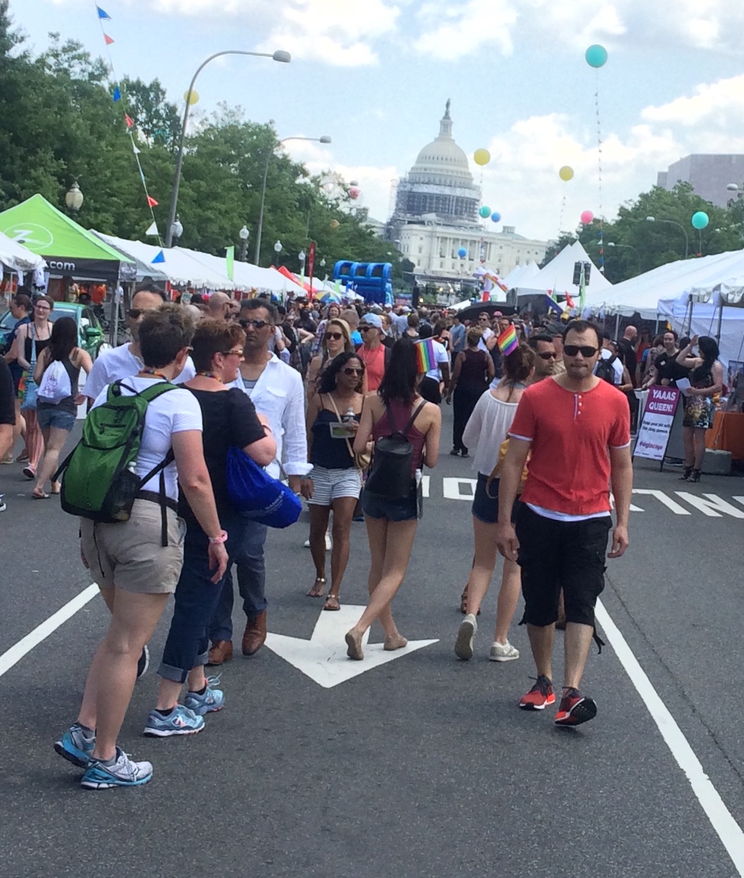 There were still many attendants at the Capital Pride Festival on Pennsylvania Avenue in D.C. (WTOP/Dick Uliano)