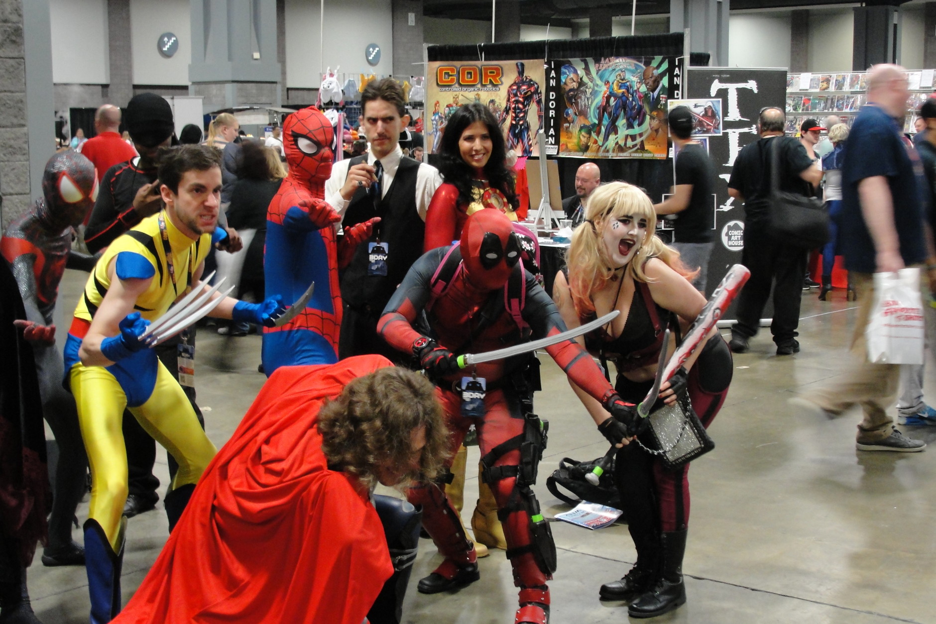 Several characters at Awesome Con on Friday, June 3, 2016. (WTOP/Steve Winter)
