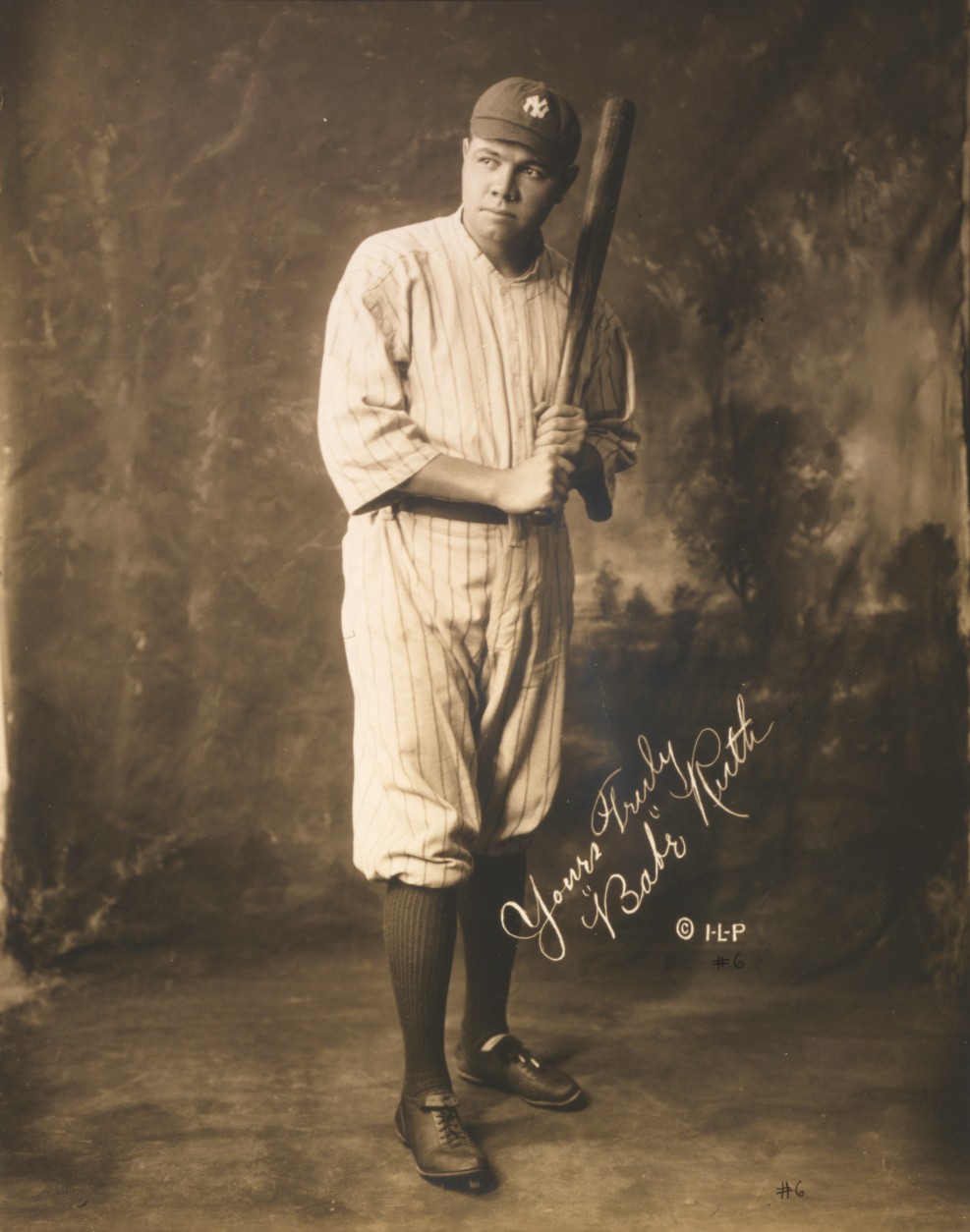 Babe Ruth in Yankee's Uniform by Irwin, La Broad, and Pudlin, 1920. (Courtesy Library of Congress)