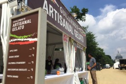 In addition to Guillermo’s Artisanal Gelato other concession tents include:  Thai Dishes, Rollo’s Tacos and Txoko Alabardero: Basque Cuisine which offers dishes such as short rib stew and pork sausages.(WTOP/Kristi King)