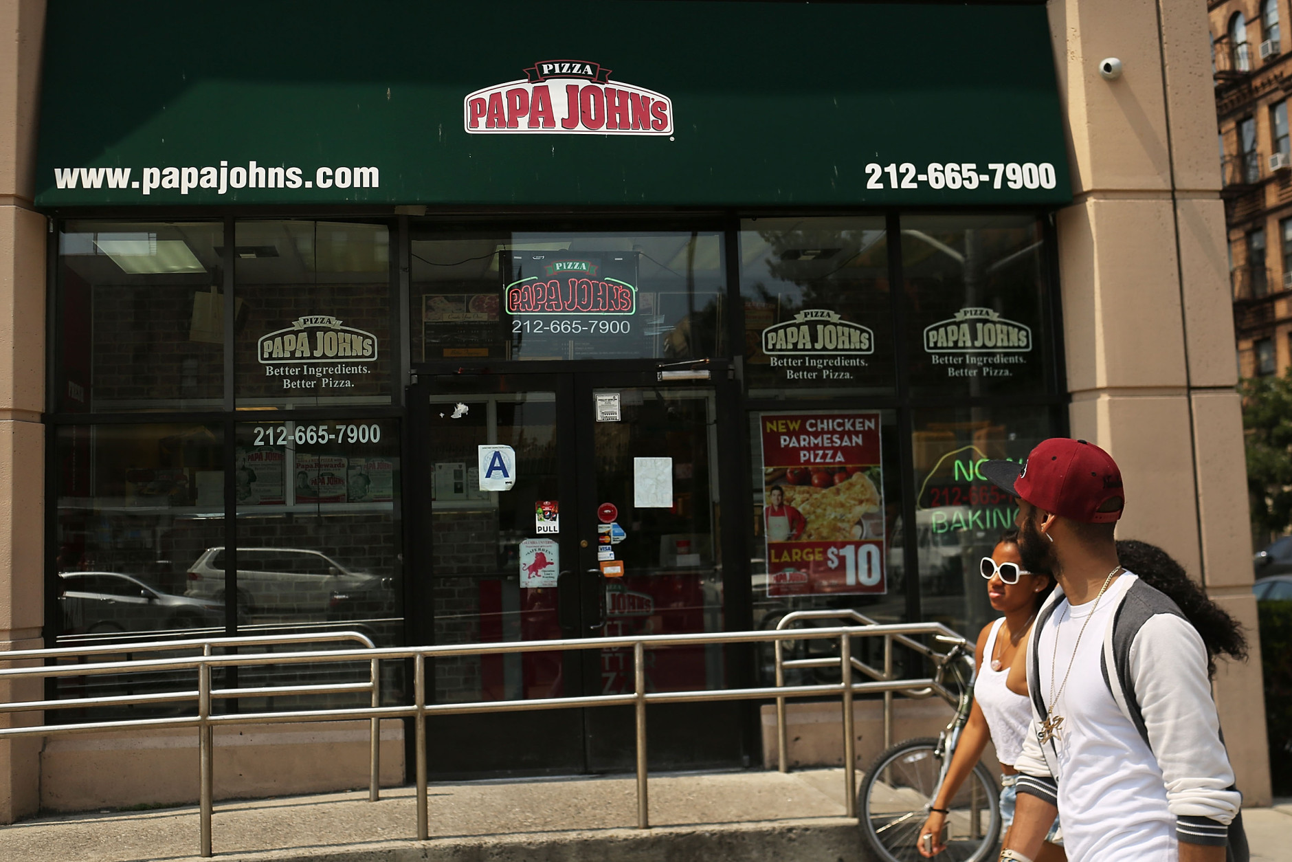 2. The customer-satisfaction ranking for Papa John's went up 5 percent, to 82 out of 100, but it wasn't quite enough to reach the top spot. (Photo by Spencer Platt/Getty Images)