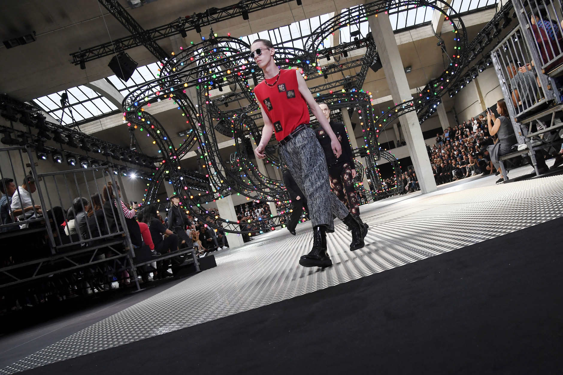 Michael B Jordan at Paris Fashion Week Menswear After Dior Homme