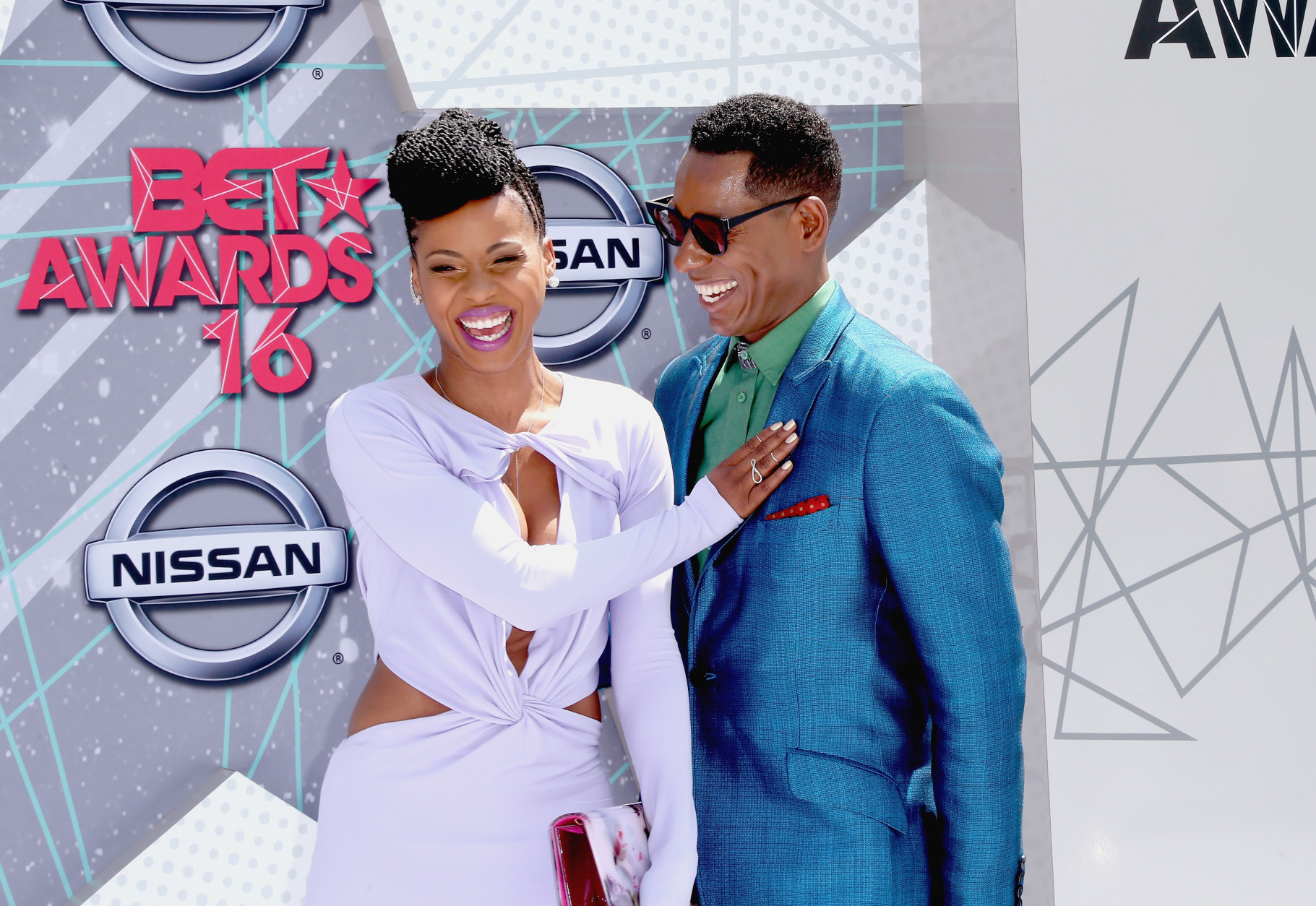 LOS ANGELES, CA - JUNE 26:  Actors Danielle Mone Truitt (L) and Orlando Jones attend the 2016 BET Awards at the Microsoft Theater on June 26, 2016 in Los Angeles, California.  (Photo by Frederick M. Brown/Getty Images)