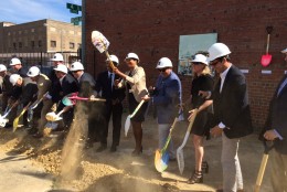 On June 13, chef Jose Garces joined D.C. Mayor Muriel Bowser, along with a handful of elected officials and real-estate developers, to break ground on a new mixed-use project at 1270 4th St. NE. (WTOP/Rachel Nania) 