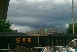 Storm clouds over the Minnesota Avenue station on June 21, 2016. (Photo submitted via WTOP app)