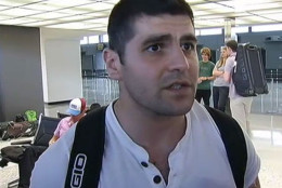 “The only way for me to fight back against terrorism is not to change my life," said Ozzie Akcakaya, who, along with his wife, were headed to Istanbul for a vacation Tuesday night. "So we’re not going to be scared. We will still go." (Courtesy NBC Washington)