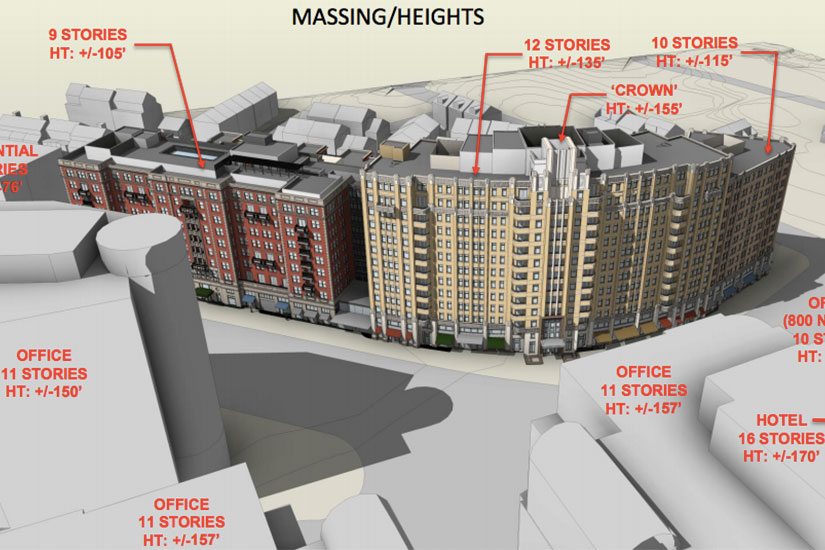 The Rosenthal Mazda site in Ballston would be redeveloped in Arlington. (Courtesy Arlington County Board)