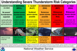The National Weather Service's different categories of risk for severe weather. The Storm Prediction Center has placed the region under an "enhanced" risk for Sunday, June 5, 2016. (NOAA/Storm Prediction Center)