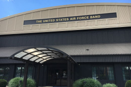Hangar 2 at Joint Base Anacostia-Bolling where the U.S. Air Force Band rehearses. (WTOP/Jamie Forzato)