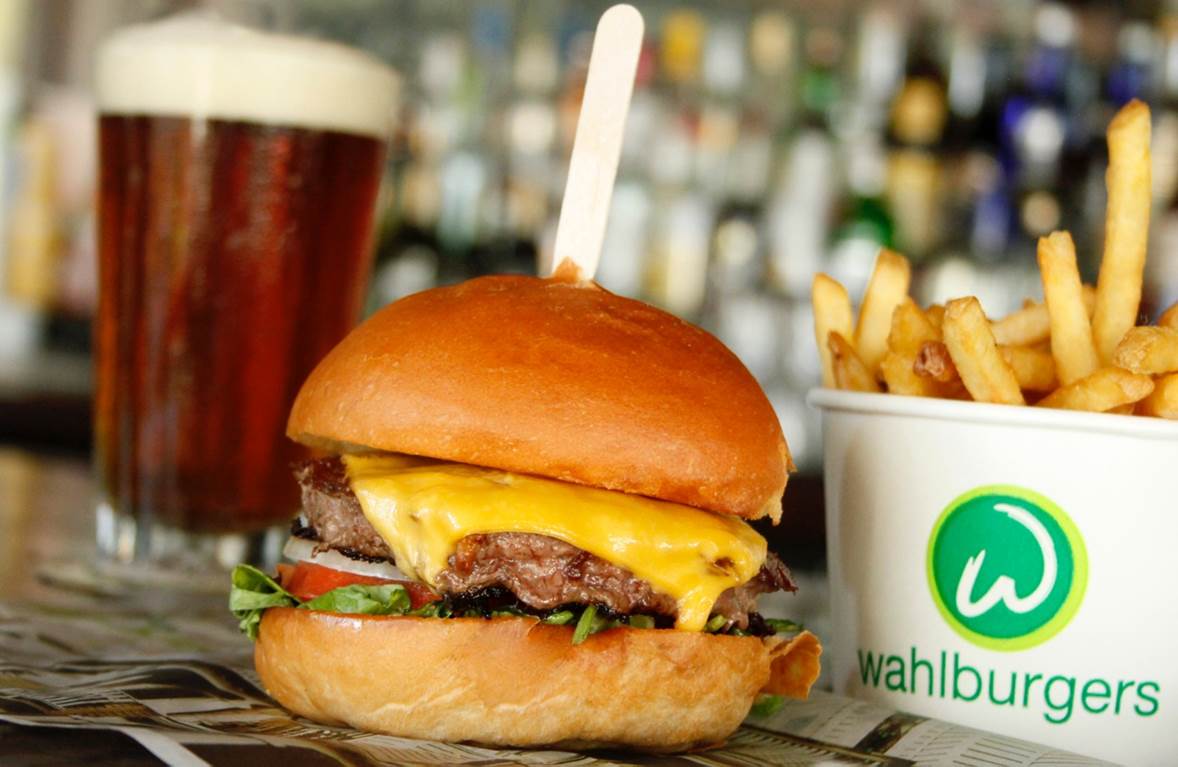 Wahlburgers menu includes burgers with names such as O.F.D. (originally from Dorchesstah), Mom's Sloppy Joe and The Beast -- two 5-ounce burgers topped with blue cheese sauce and BBQ sauce. (Courtesy Nicoletta Amato Photography)