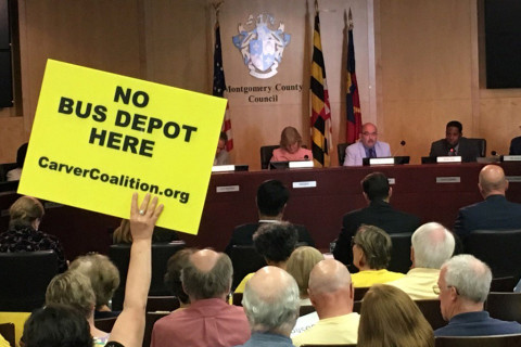 Angry residents pack hearing on Montgomery Co. bus lot site