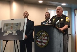 Frederick County Sheriff Chuck Jenkins announces a major heroin bust, the biggest in the county’s history, on Friday, June 17, 2016. (WTOP/Dennis Foley)