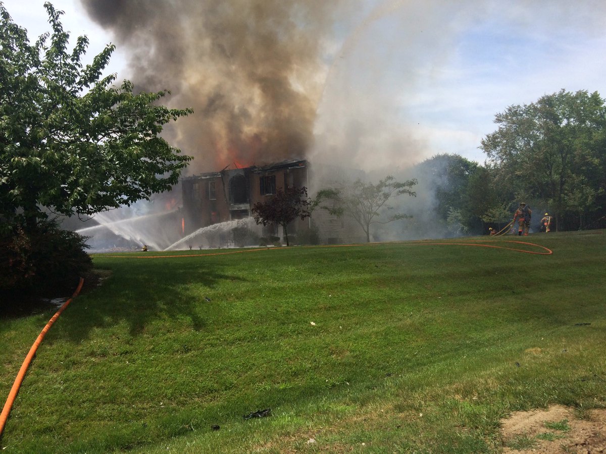 By the time firefighters responded, the flames had already moved from the garage up to the roof, said Montgomery County Fire & Rescue spokesman Pete Piringer. (Courtesy Pete Piringer/Montgomery County Fire & Rescue)