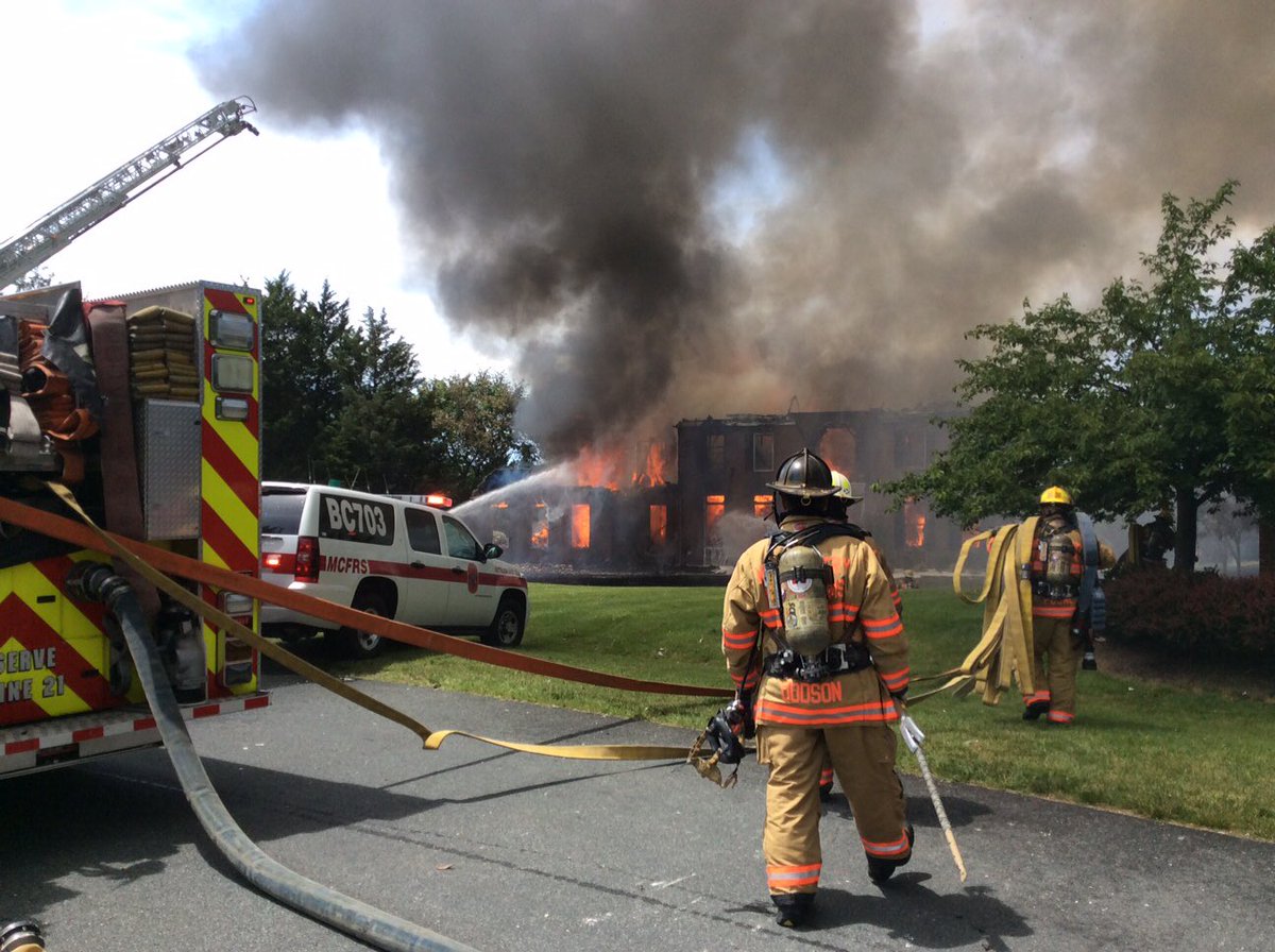 No one was in the Potomac house during the fire. (Courtesy Pete Piringer/Montgomery County Fire & Rescue)