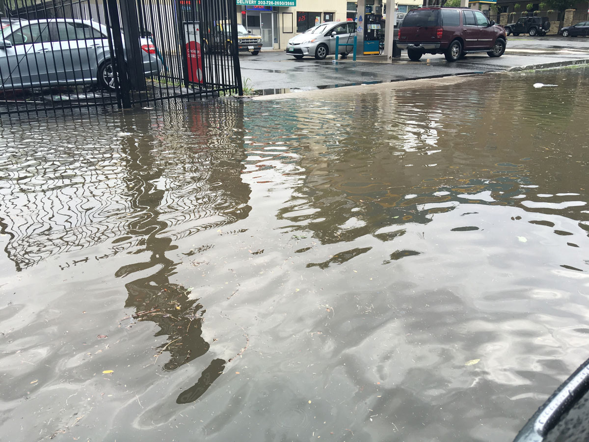 Flooding on Georgia Avenue. (Image sent in to talkback@WTOP.com)