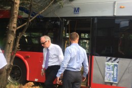 Metro GM Paul Weidefeld on the scene of the bus crash in Silver Spring Monday aftenroon. (WTOP/Dick Uliano)