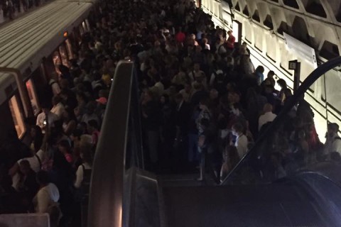 Metro riders endured insufferable crowding Thursday
