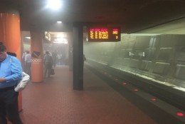 Metro's Gallery Place/Chinatown station closed Monday evening because of a small fire. (Courtesy Megan Cagle)