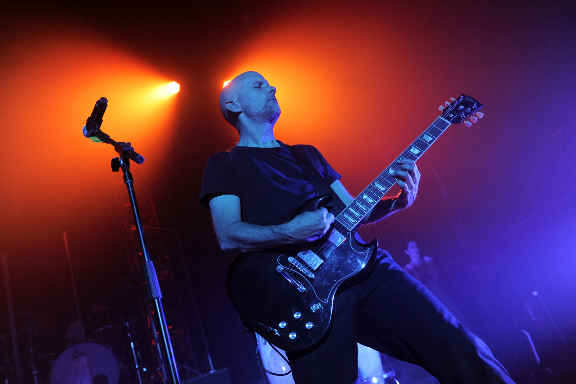 Moby performs at The Fonda Theatre on Thursday, Oct. 3, 2013 in Los Angeles. (Photo by Chris Pizzello/Invision/AP)