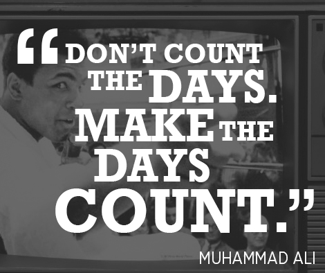 A quote from Muhammad Ali. (WKRQ/Hubbard Radio Cincinnati/Brian Douglas)
