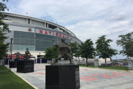 July 1 — Postgame Freedom Fireworks
After the game and before the fireworks, the U.S. Navy's Ceremonial Guard will do a silent drill. "They twirl their guns, they march, they do a lot of pageantry, celebrate America and then fireworks to follow," Comillo said. (WTOP/Kristi King)