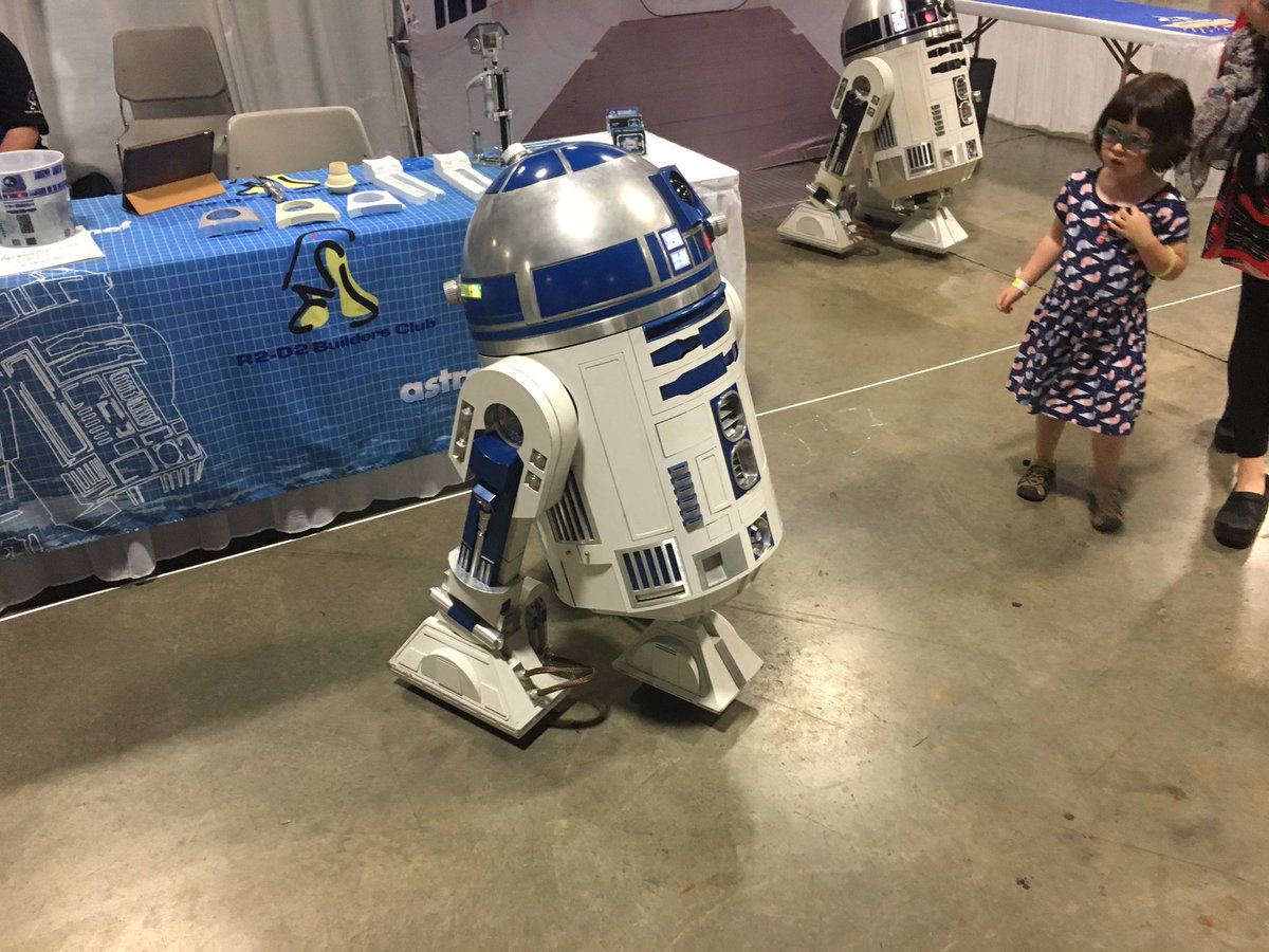 R2D2 of "Star Wars" fame beeps around Awesome Con on Friday, June 3, 2016. (WTOP/Mike Murillo)